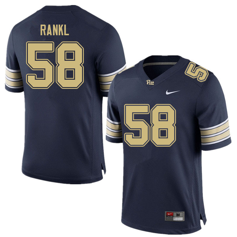 Men #58 Terrence Rankl Pitt Panthers College Football Jerseys Sale-Navy